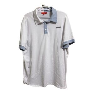 Redvanly Sz XL WHITE COLOR BLOCK POLO